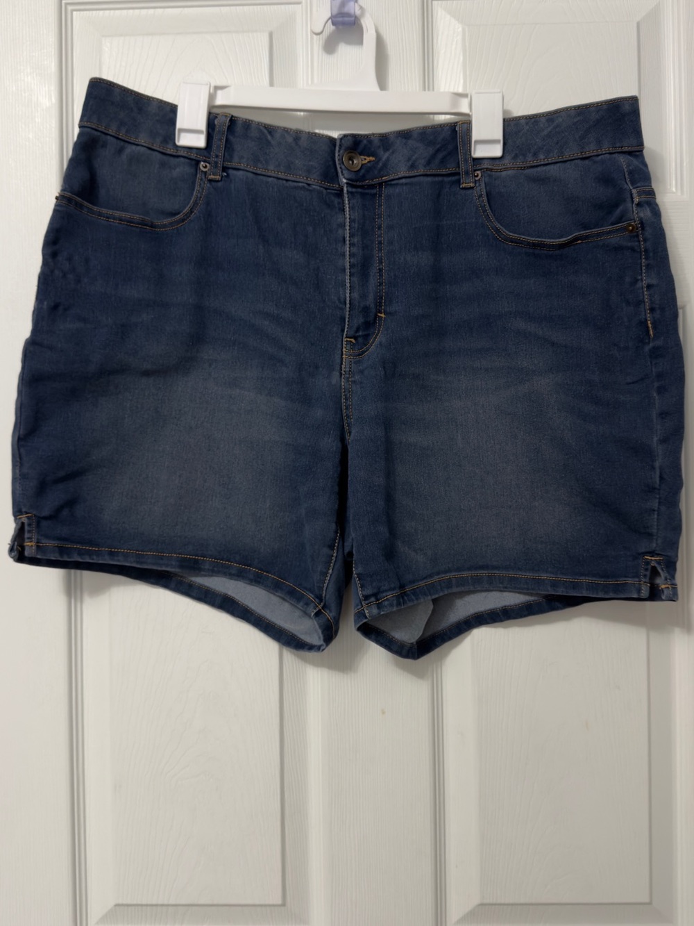 Terra & Sky Indigo Stretch Denim Shorts